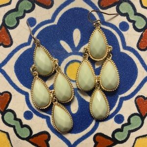 Chandelier earrings.